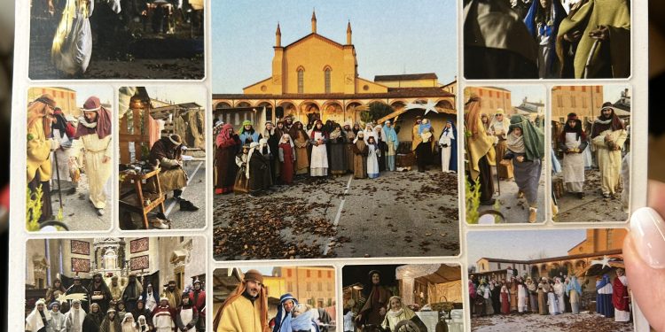 Grazie, il presepe vivente diventa cartolina
