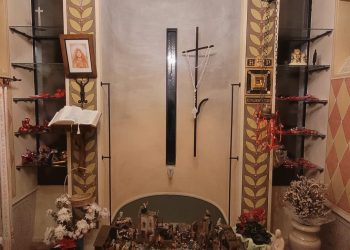 Volta Mantovana, presepe nel tempietto mariano dei Bezzetti