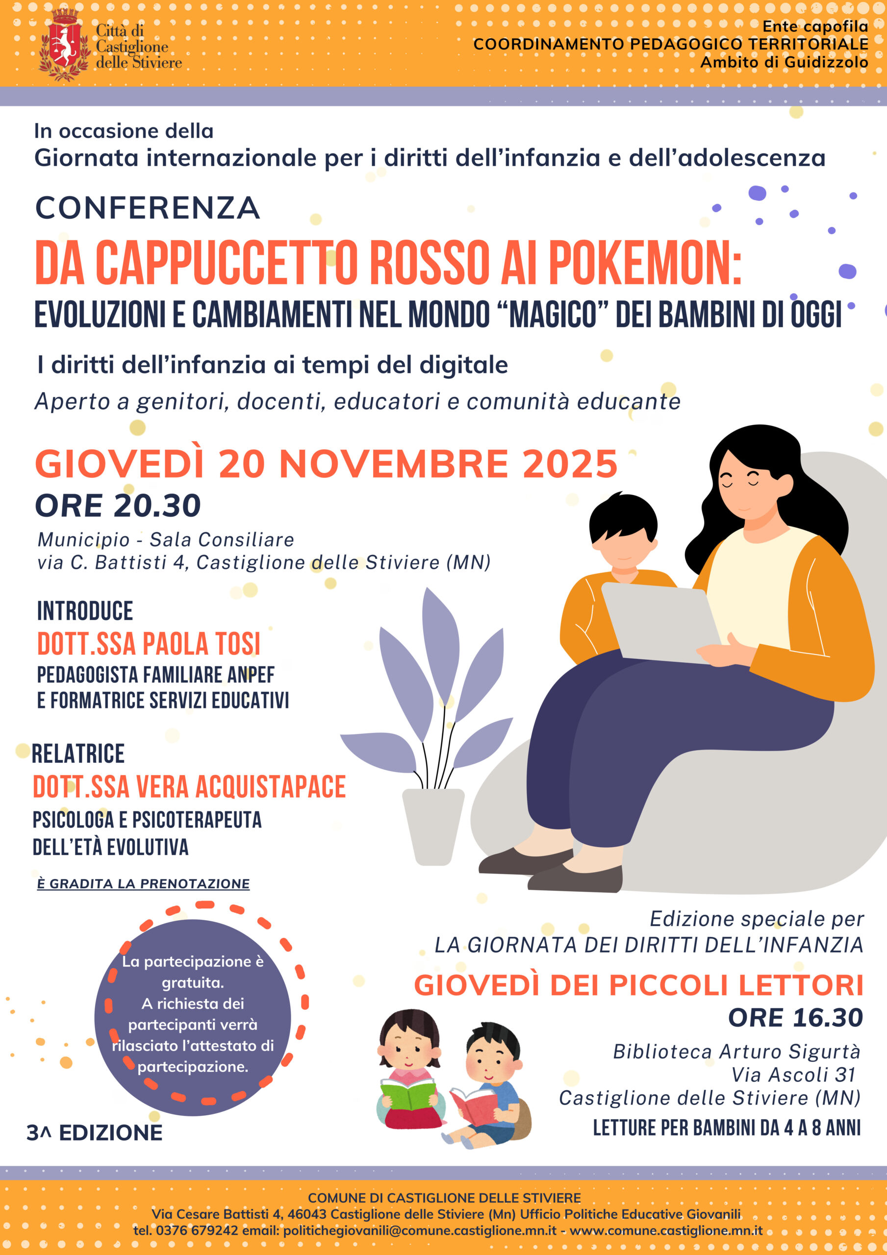 La locandina dell'evento in programma a Castiglione