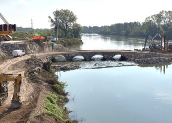 Raddoppio Piadena-Mantova: un guado nell’Oglio per costruire il nuovo ponte