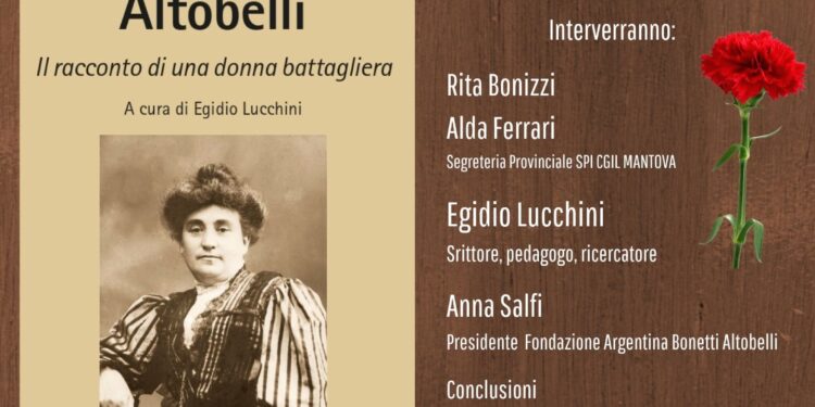 Presentazione libro su Argentina Altobelli nella Sala degli Stemmi Mercoledì 27 maggio