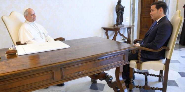 Rubio in Vaticano dal Papa: “Relazioni solide, impegno per pace”. Domani vede Meloni e Tajani