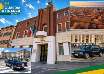 PER LA MILLE MIGLIA, DA ROMA ARRIVANO A MANTOVA DUE AUTO STORICHE DELLA GUARDIA DI FINANZA