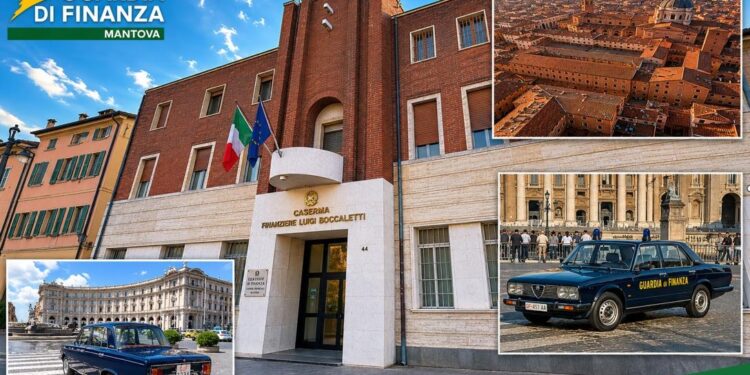 PER LA MILLE MIGLIA, DA ROMA ARRIVANO A MANTOVA DUE AUTO STORICHE DELLA GUARDIA DI FINANZA